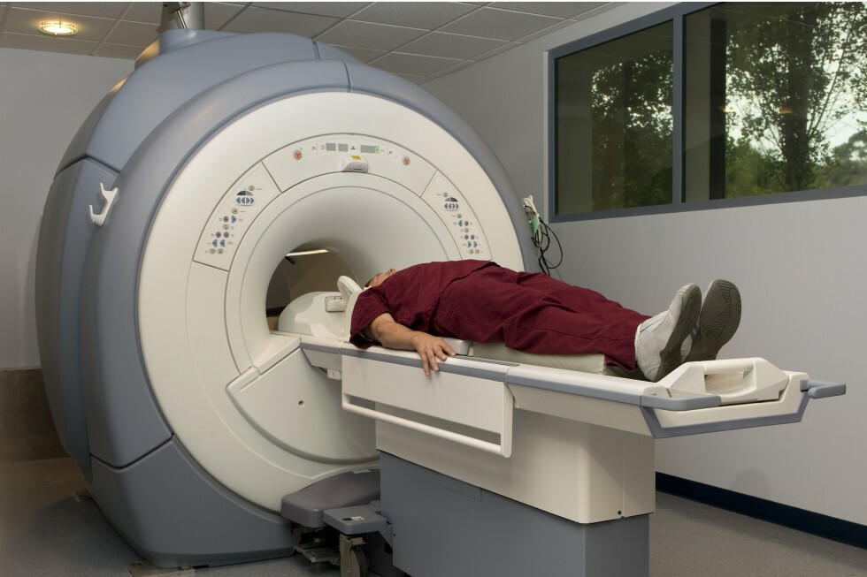 person getting MRI